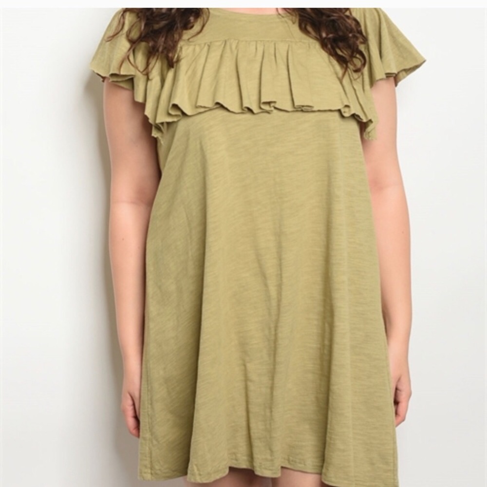 Gold Ruffle Dress